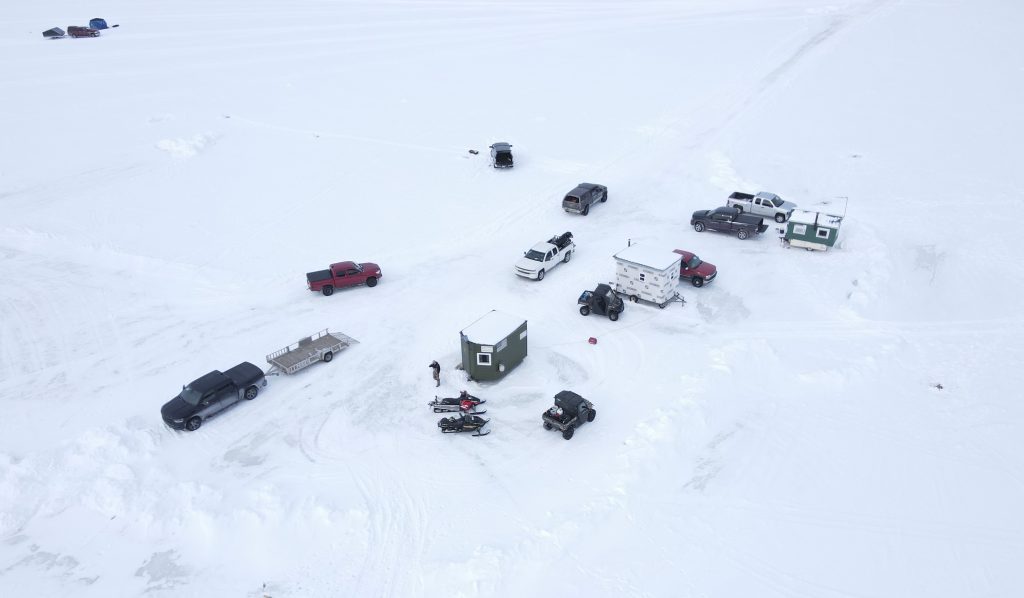 Iron County Michigan Ice Fishing- photo source Kevin Zini