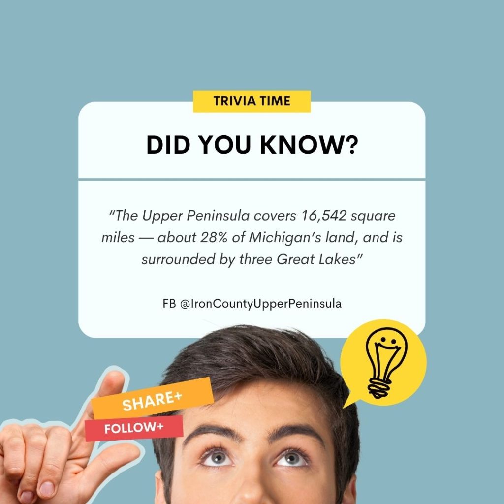 did you know and fun facts about Iron River MI, the UP, and the state of Michigan