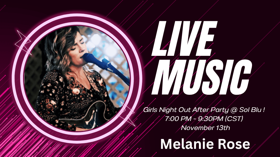 Female singer playing guitar and singing live at Sol Blu Lounge during Girls Night Out After Party in Iron Mountain