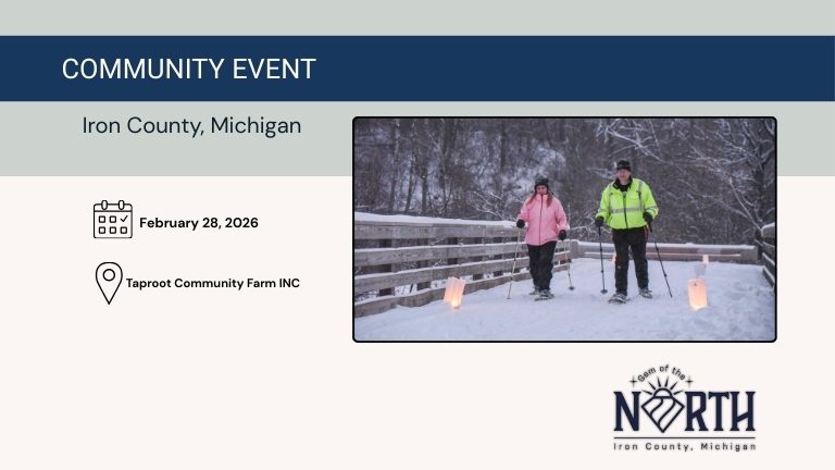 Taproot community Farm INC event, couple shoeshoeing candlelight