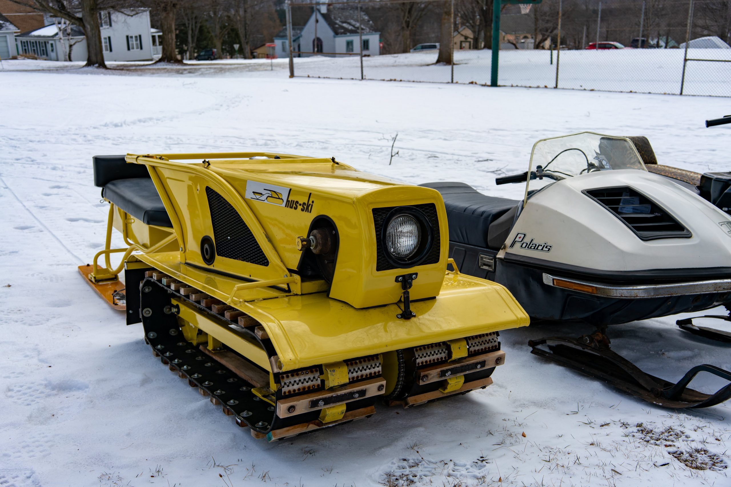 yellow trail groomer vintage