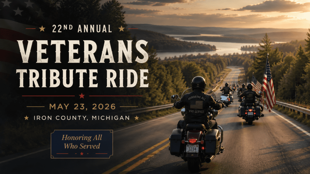 Ai generated graphic for a motorcycle verterans ride