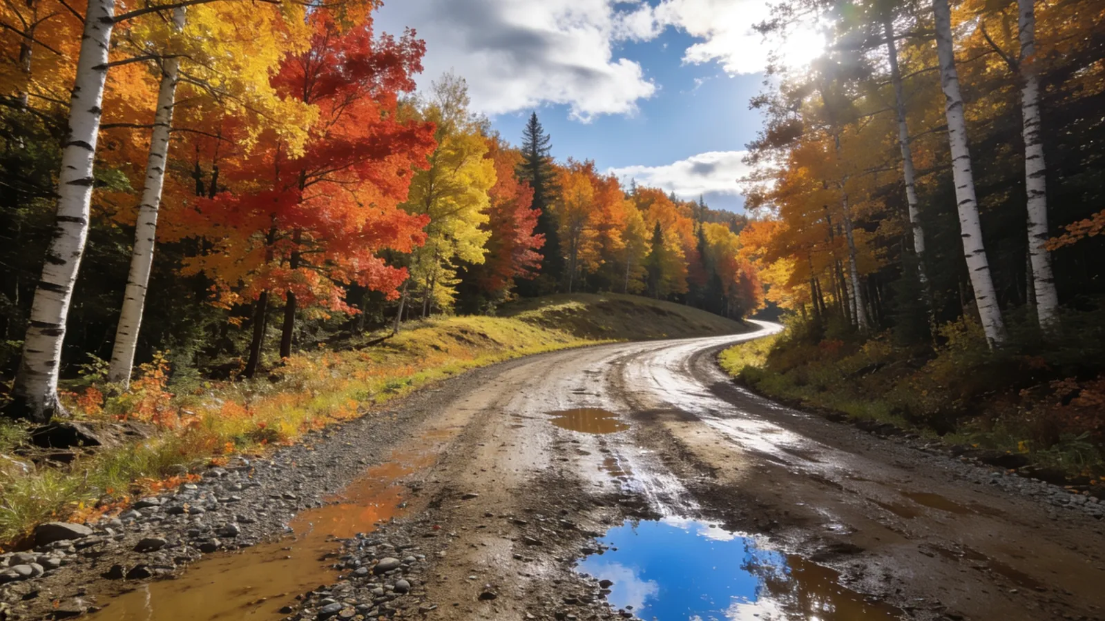 Forest road in Iron County Michigan